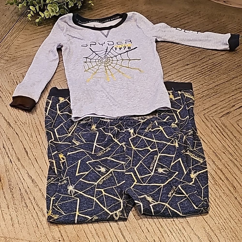 Boys long sleeve pj set size 7 Spyder
